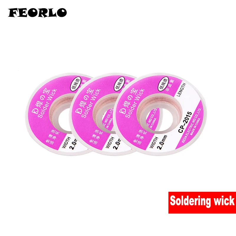 FEORLO 1.5m 2.0mm CP-2015 Solder Wick Remover Desoldering Braid Sucker Flux Cable Wire Accessory | Инструменты