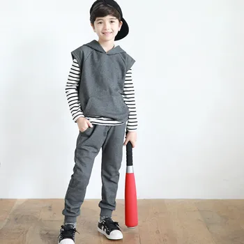 

2019 Sale Infantis Children's Spring Autumn Girls Boys Tops And Tees Long Sleeve T Shirt +Vest+pants 3pc/set ,kids Clothes 2-13Y