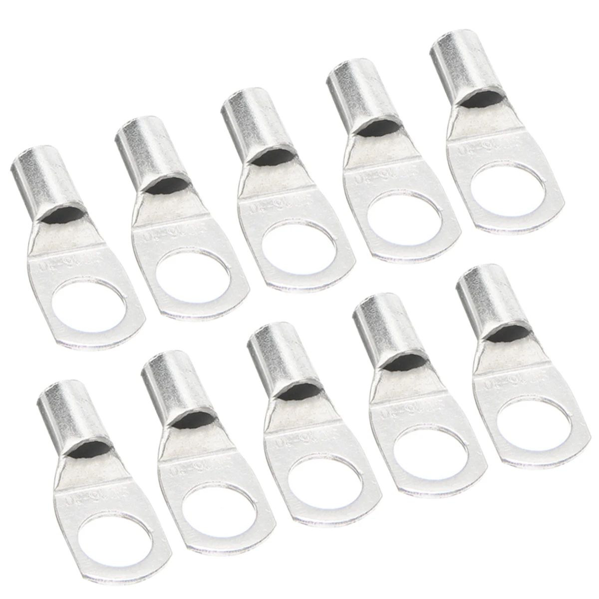 10pcs/set Crimp/Solder Battery Lug Terminal 16mm Cable Connector With 10mm Bolt Hole For Auto Terminals