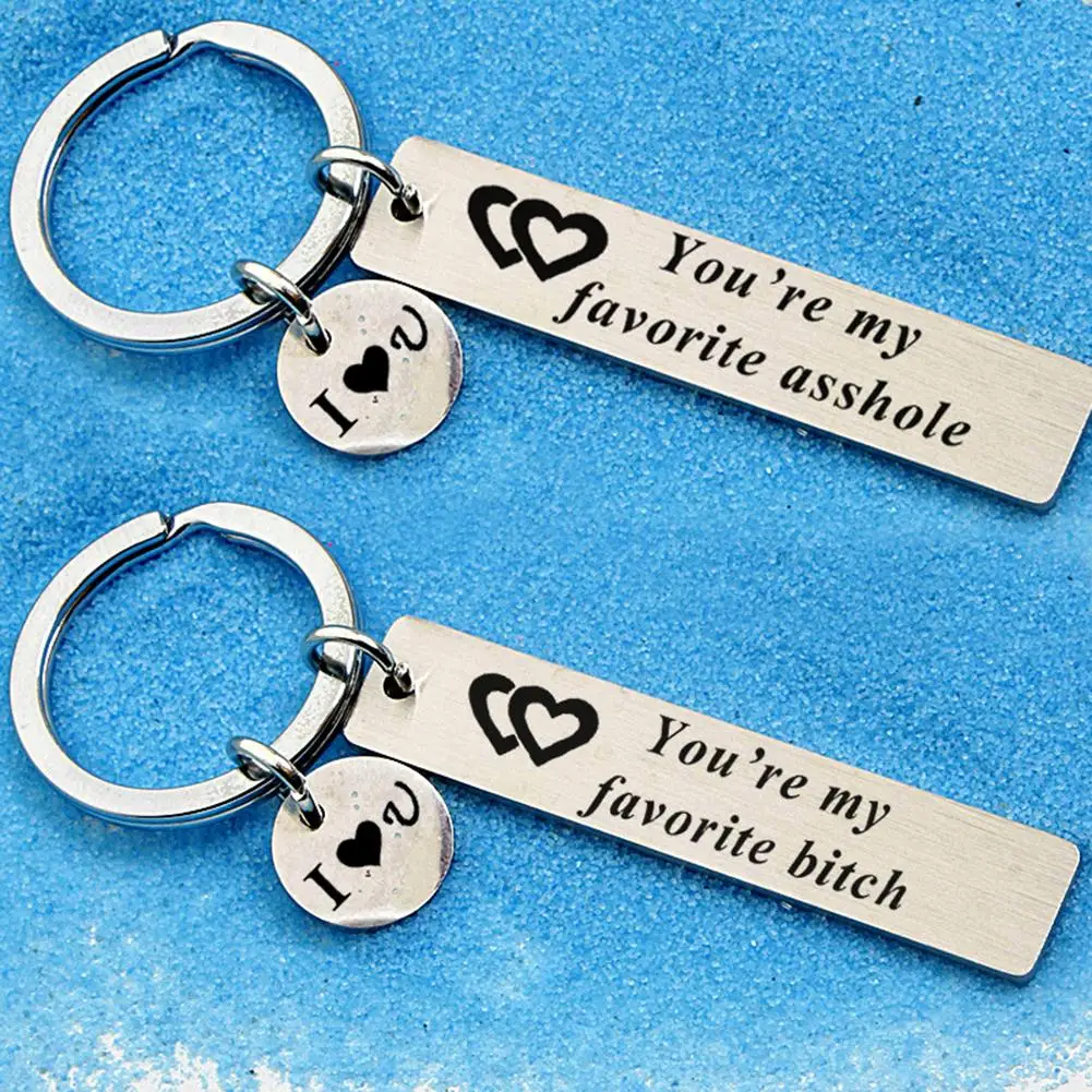 

Unisex English letters You are my favorite lover Keychain Keychain Boyfriend Girlfriend Gift English Letter Design Keychain gift