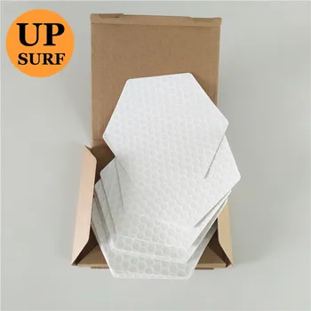 

Surf Pad silicon rubber(W)waxless hexagon honeycomb surfboard deck traction pad 10 sheets a box Surf mat Surfboard accessories