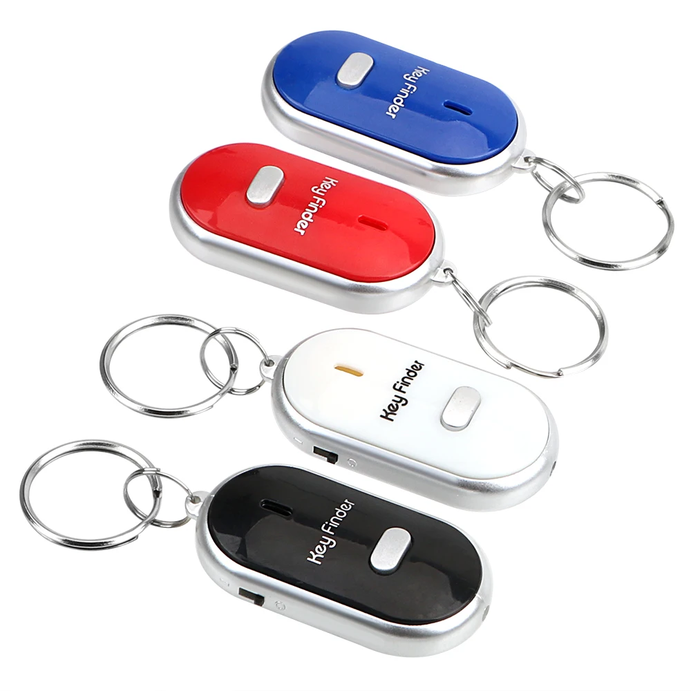 LEEPEE Anti lost Alarm Key Rings LED Whistle Key Finder Keychain