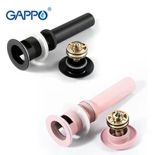 

Gappo Matte Black/Pink Drains Bathroom Sink Pop-Up Hair Catcher Brass Overflow Stopper Waste Water Cover Y81122/Y85860