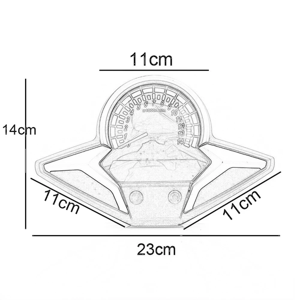 DC 12 В мотоцикл модифицированный цифровой ЖК-дисплей измеритель скорости одометр манометр инструменты W/датчик скорости для Honda CBR250R 2011 2012 2013