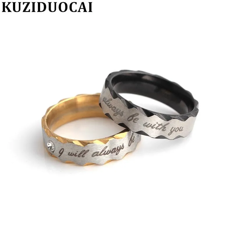 Kuziduocai новые модные ювелирные изделия титановая нержавеющая сталь циркон