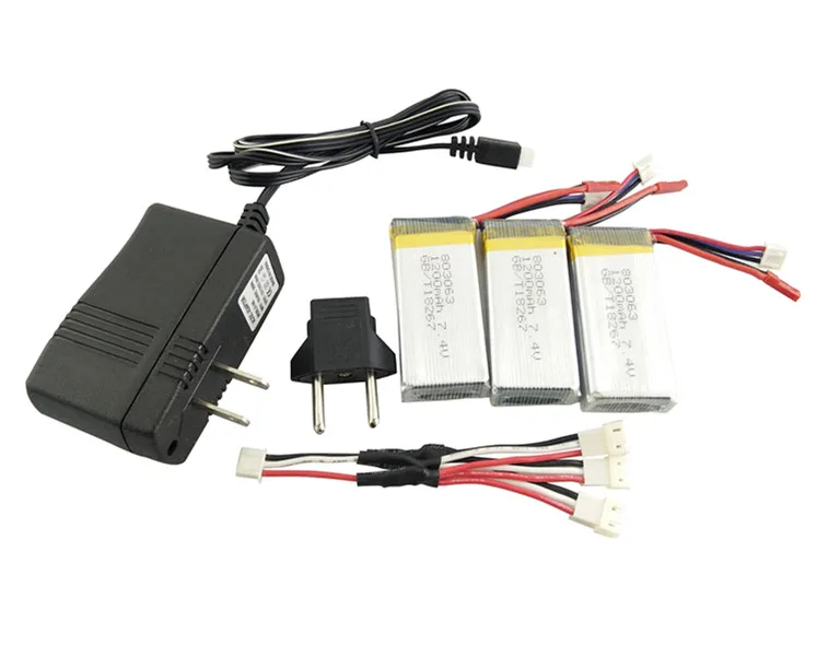 

3 PCS+1 to 3+Charger MJX X101 Battery 7.4V 1200mah Battery For MJX X101 Rc Quadcopter Spare Part Battery
