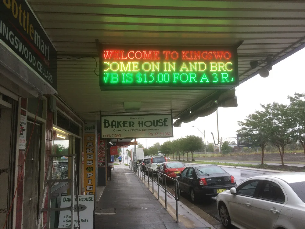 

40-inch P10MM Outdoor Waterproof IP65 Double-Sided Display Programmable RGY 3 Color LED display sign board quick program via LAN
