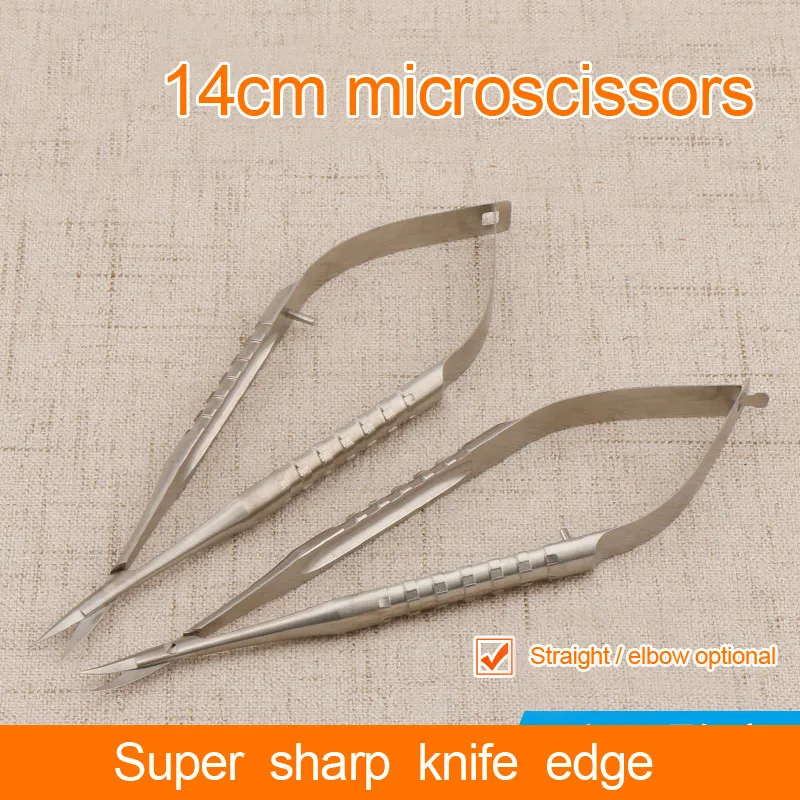 Microscopic Instruments 14 cm Micro Scissors Inner Barrier Cut Quality Scissors Hand Surgery Membranous Envelo 3