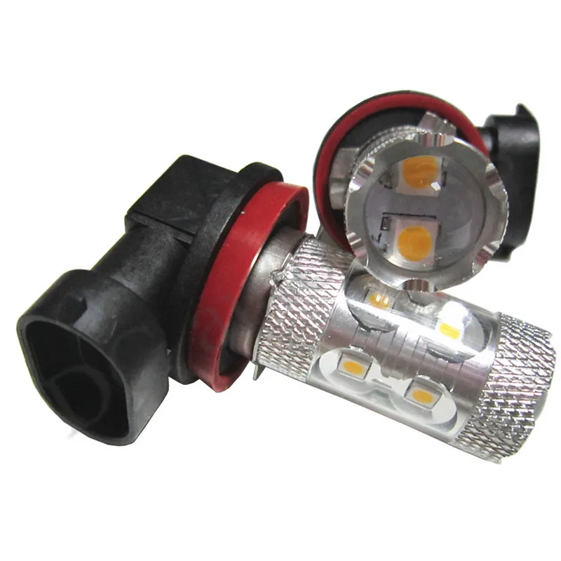 

2 x H11 LED Bulbs 10SMD 50W Bright Yellow LED Light Bulbs for Fog Light