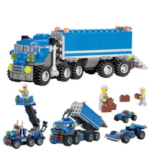 163 Pieces Child Educational Toys Dumper Truck DIY Toys Building Block Sets Intelligent Development Toys Children