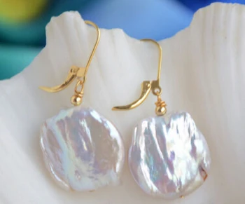 

shitou 00732 white coin baroque keshi reborn pearl dangle earring discount 40%