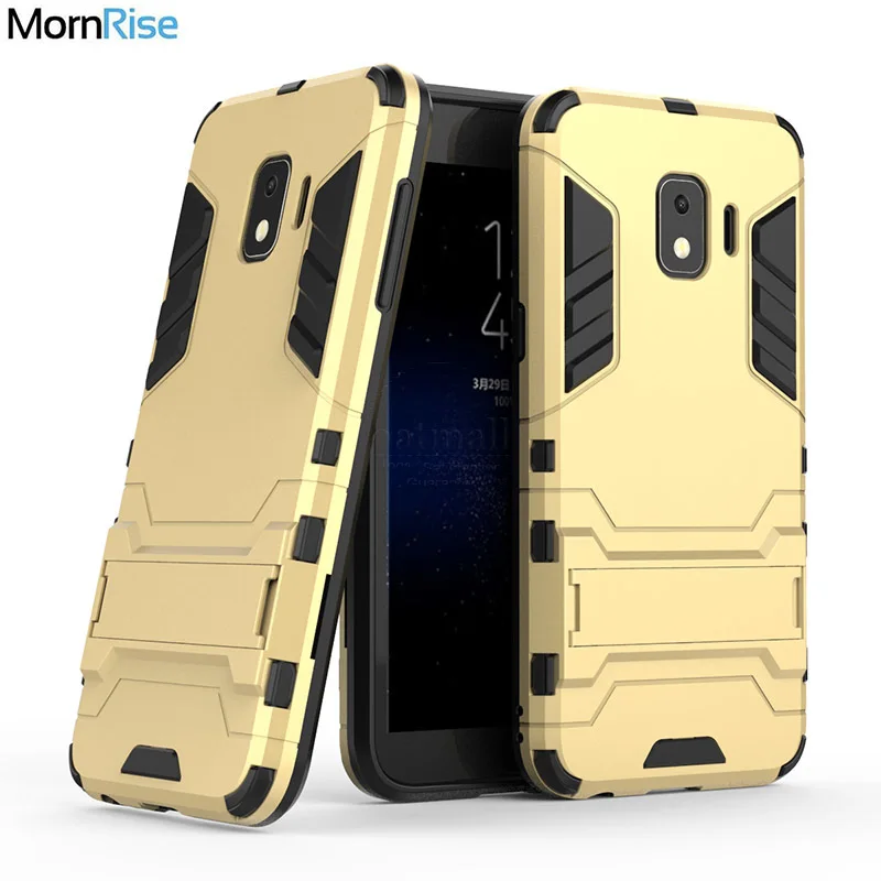 New Dual layer Tough Hybrid Armor Back Cover For Samsung Galaxy J2 Core Case With Kickstand PC+TPU Mobile Phone Bags Fundas | Мобильные
