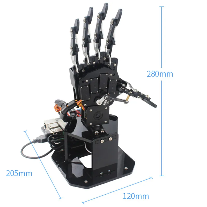 LOBOT uHand2.0 Raspberry 3B+ Программируемый распознавание цвета лица ПК/ручка управления RC рука робота с камерой 480P