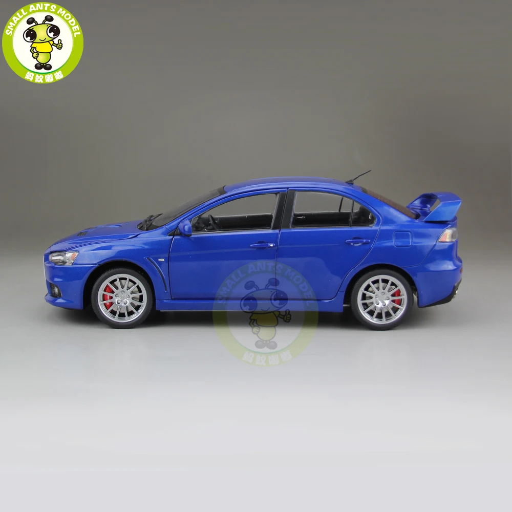 1/18 Mitsubishi Lancer EVO-X EVO X 10 левый руль литая металлическая модель автомобиля игрушка подарок для мальчика и девочки синий