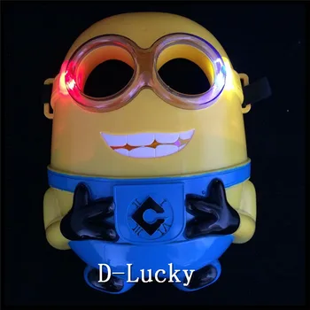 

Cosplay Movie LED light Halloween Party Masks Daddy Super Thief Luminous Minion Mask Jorge Stewart Dave Mask Cartoon Film Mask