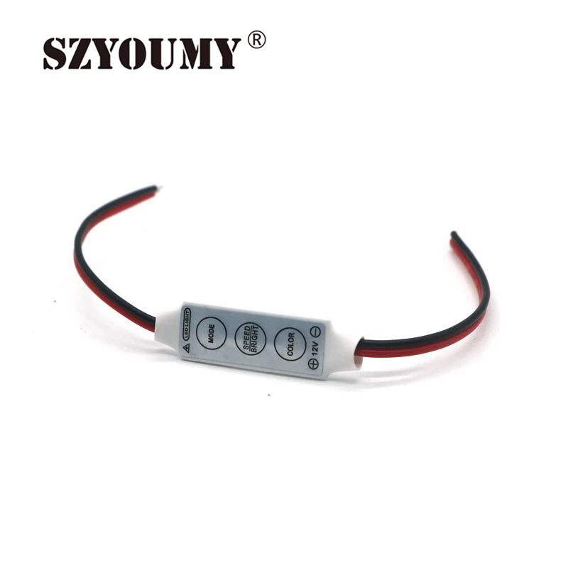 SZYOUMY 200 шт. мини светодиодный светильник контроллер Диммер с переключателем вкл/выкл 3 клавиши DC 12 В