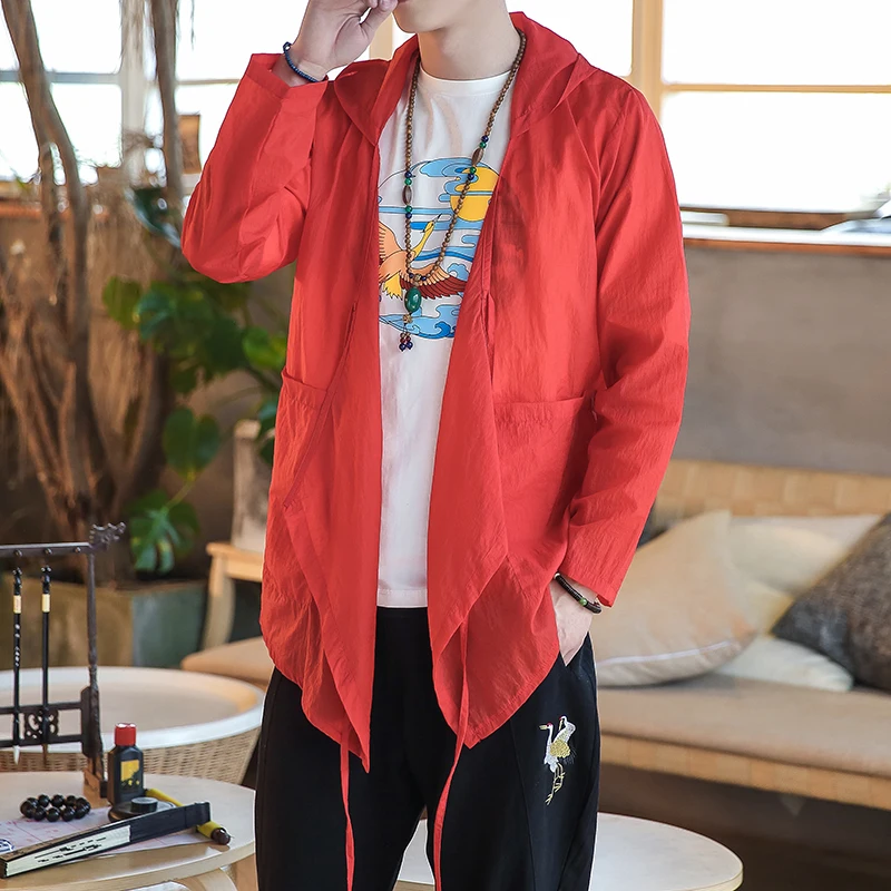 

Open stitch Casual jacket men gossip printing prevented bask thin air hooded jackets quick-drying clothes summer Thin Beach coat