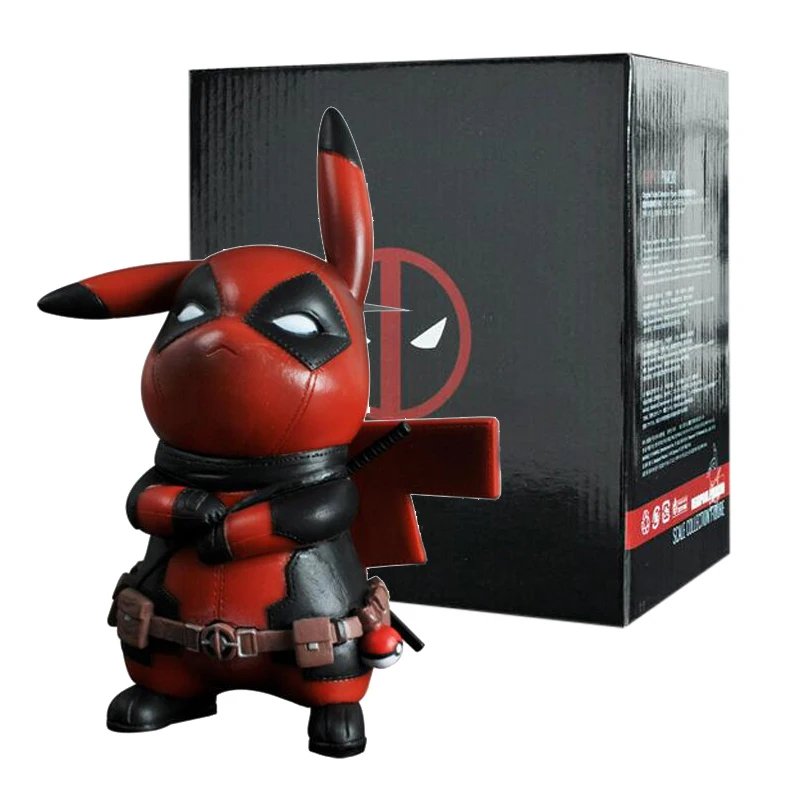 

Funny Pikachu Cosplay X-men Marvel Deadpool PVC 15cm Action Figure Toys