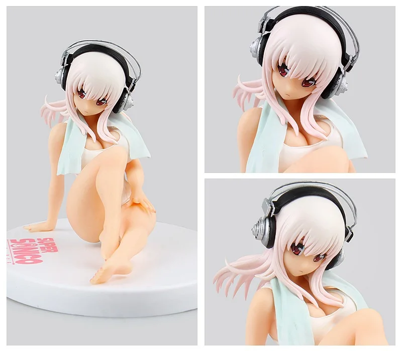 

New Arrival Animation idol Super Sonico Swimwear Bath Towel 7 inch Sexy Action Figure