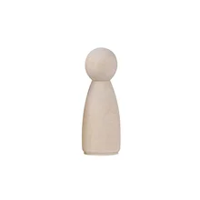 20 Pcs Wooden Doll Unfinished Male Peg Educational Hard Paint Kids Toy Natural Female