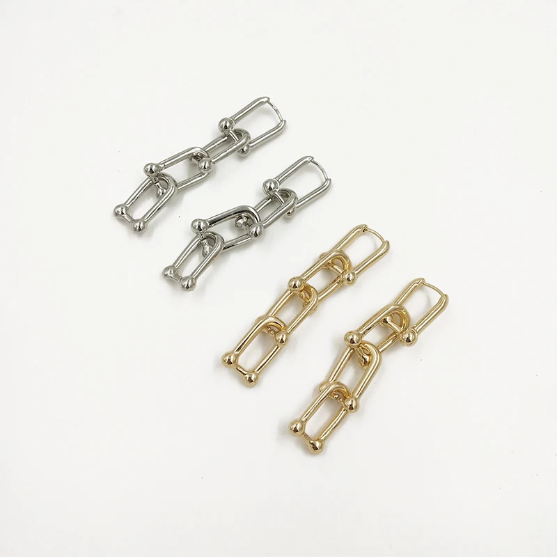 Rongho винтажные металлические Бамбуковые серьги для женщин готические ювелирные изделия Золотая цепочка серьги кулон Femme медь бренд Brincos