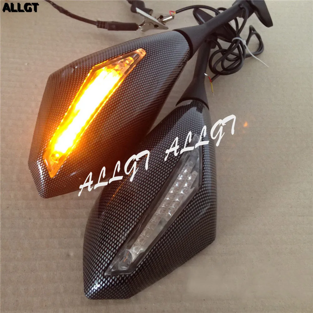 Поворотные зеркала пара для 2003 2012 Honda CBR 600RR 2004 2007 CBR1000RR углерода|Боковые и
