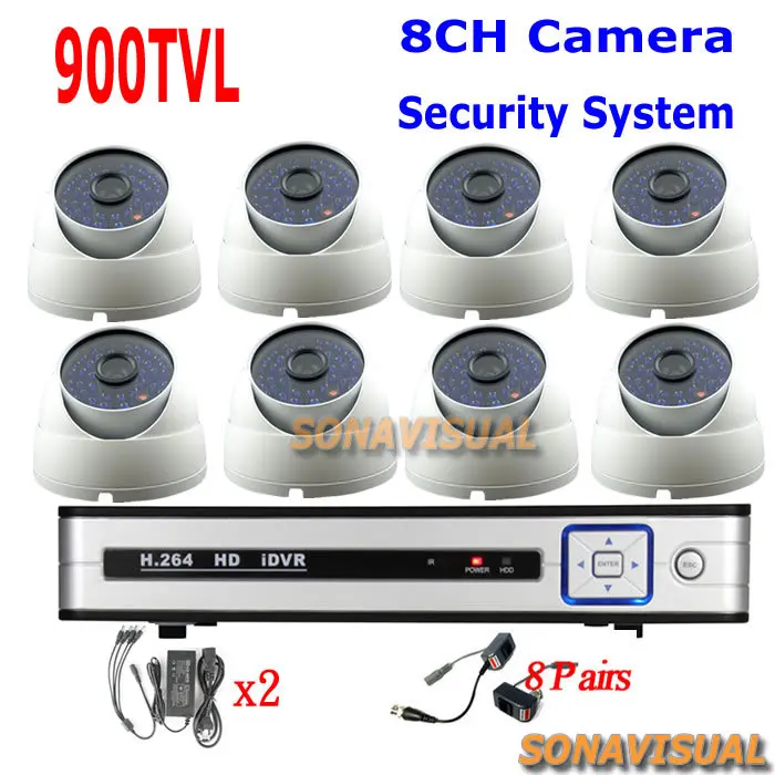 Video Surveillance 8CH CCTV DVR CCTV System Night Vision 900tvl Security Camera With HDMI Motion Detection DVR Kits Top Quality