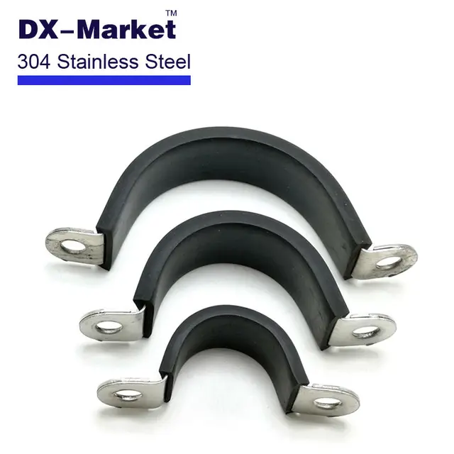 Buy 6mm 22mm , Saddle Clamp rubber coated clamps , 304