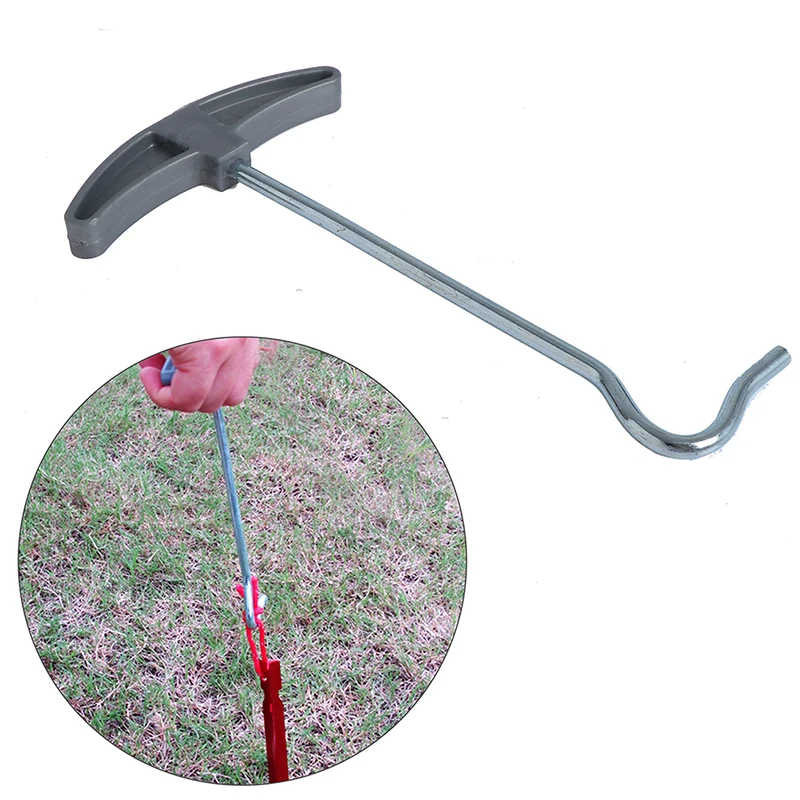 

1PCS Camping Tent Peg Stakes Extractor Puller Nail Retractor Hook Wrecking Staple Remover Nail Puller Tent Accessories