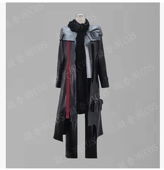 

Anime Guilty Crown cosplay OUMA SHU black Battle dress cos harujuku halloween party full set 4in1(Top+Pants+coat+scarf)