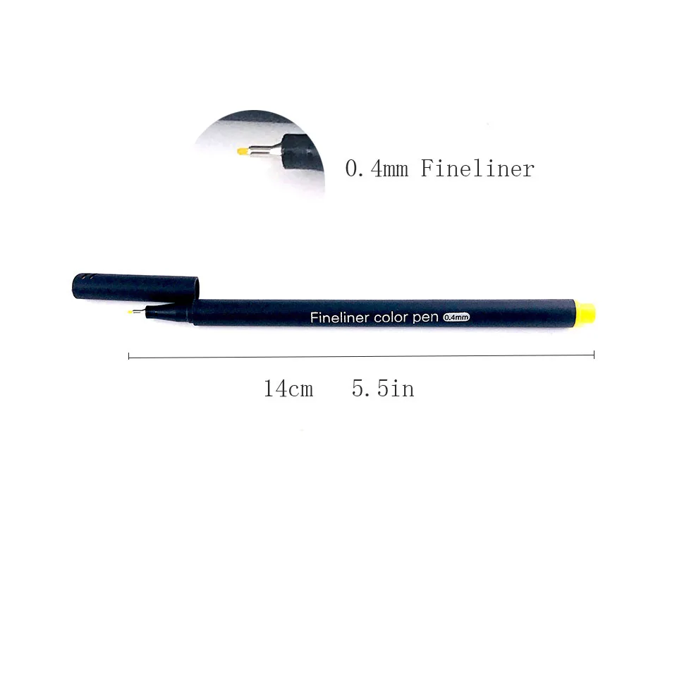 12/24/36 Цвет s 0,4 мм файнлайнер, Цвет ручка вкладыш маркеры Ассорти чернил на водной основе для покраски товары для рукоделия волокна крюка