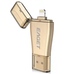 EAGET I50 для iPhone OTG USB 3,0 флеш-накопители 128 Гб 64 ГБ 32 ГБ Емкость расширения для iPhone/iPad/iPod, микроперо накопитель для ПК/MAC