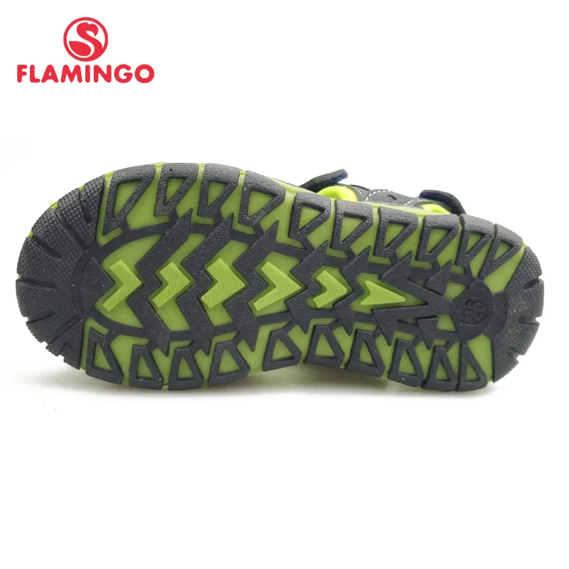Летняя Брендовая детская обувь FLAMINGO кожаные стельки с закрытым носком размер 25 30