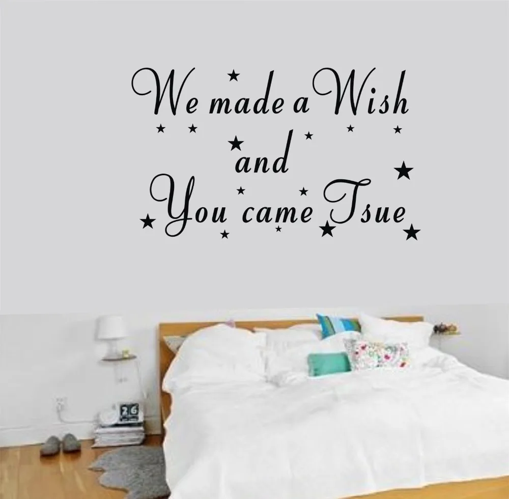 we made a wish Wall Sticker kids room decoration wallpaper removable