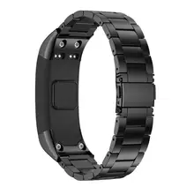 Смарт-Напульсники однотонные Нержавеющая сталь металлический ремешок на руку для часы Garmin vivosmart HR ремешок для наручных часов браслет