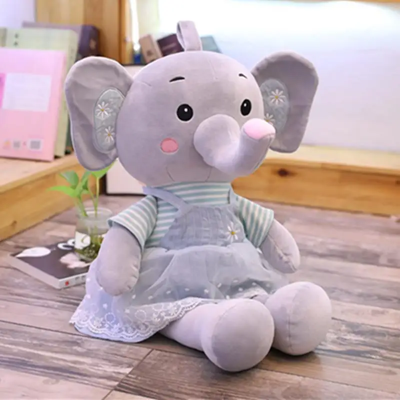 Горячая Новинка 1 шт 45 см-80 см любовь сад принцесса слон кукла милый цвет маленький слон плюшевая игрушка подушка кукла подарок на день рождения - Цвет: 3