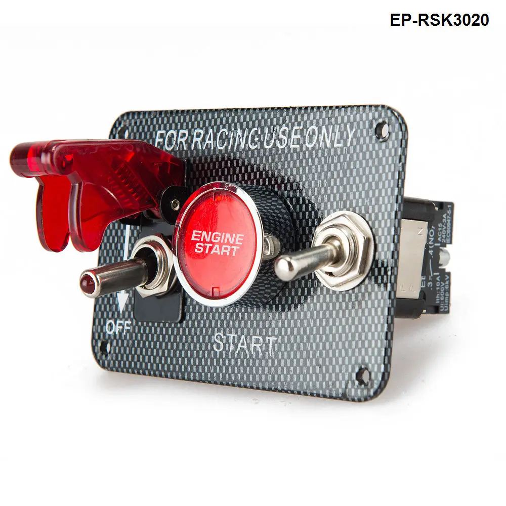 12 В переключатель зажигания Панель запуска двигателя кнопочный светодиодный переключатель для гоночного автомобиля EP-RSK3020