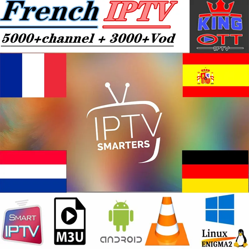 

IPTV Subscription android tv adultxxx TV French Spain Portugal Italia Arabic Dutch IPTV King OTT IPTV M3u enigma2 mag250 smart