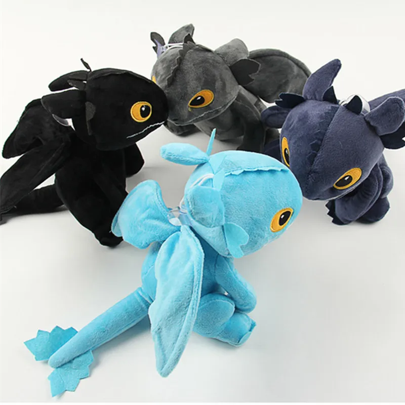 

2019 20cm Anime How to Train Your Dragon Plush stuffed animal doll toy Toothless Plush Night Fury Plush Toy Christmas kids gift