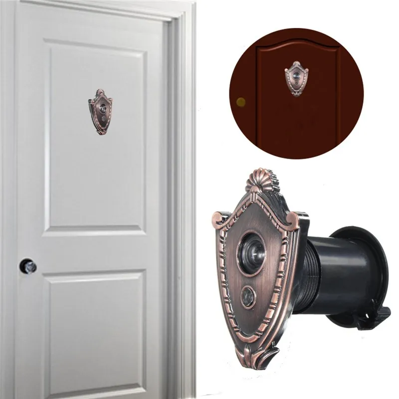 

MTGATHER Adjustable Door Viewer Home Security Wide Angle Door Viewer Door Peep Sight Hole Adjustable Length Range Doorbell ABS