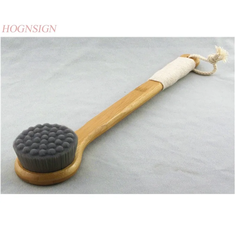 Factory Direct Bamboo Microfiber Silk Bath Brush Long Handle Body Cleansing Artifact Clean Back Massage Tool Stress Relax