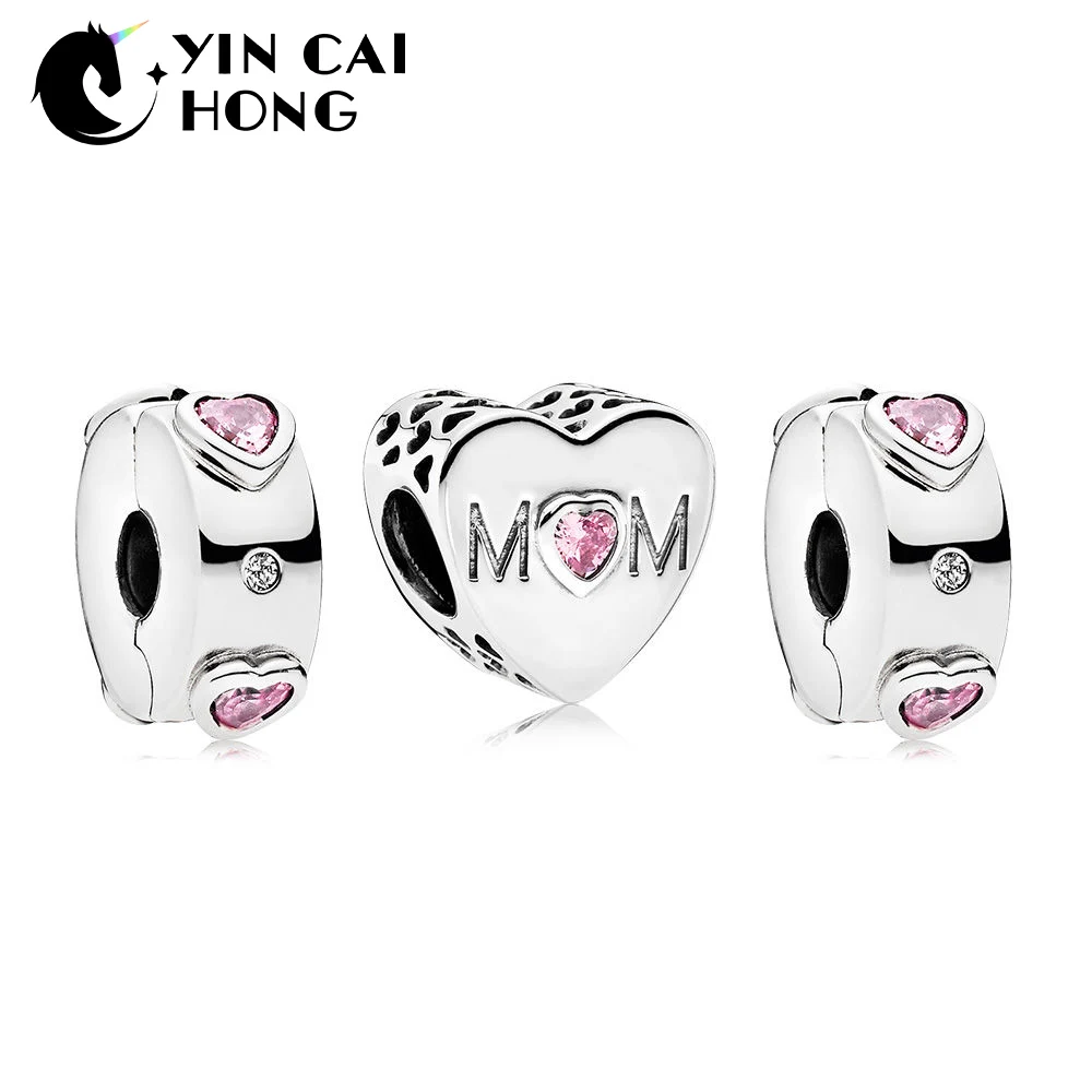 

YCH 100% 925 Sterling Silver New EXPLOSION OF LOVE CLIP Mother Heart Charm Pack Set RAU0448 796591FPC Free Shipping