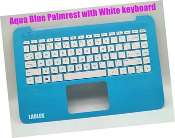 

New US Blue Palmrest white keyboard for HP Stream 14-ax001la/14-ax002la/14-ax021la/14-ax022la