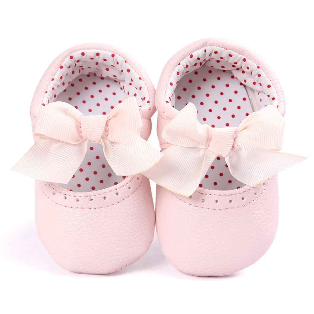 Обувь для маленьких девочек с большим бантом; кроссовки на мягкой подошве; кроссовки для маленьких принцесс; нескользящая обувь;@ 30 - Цвет: Pink
