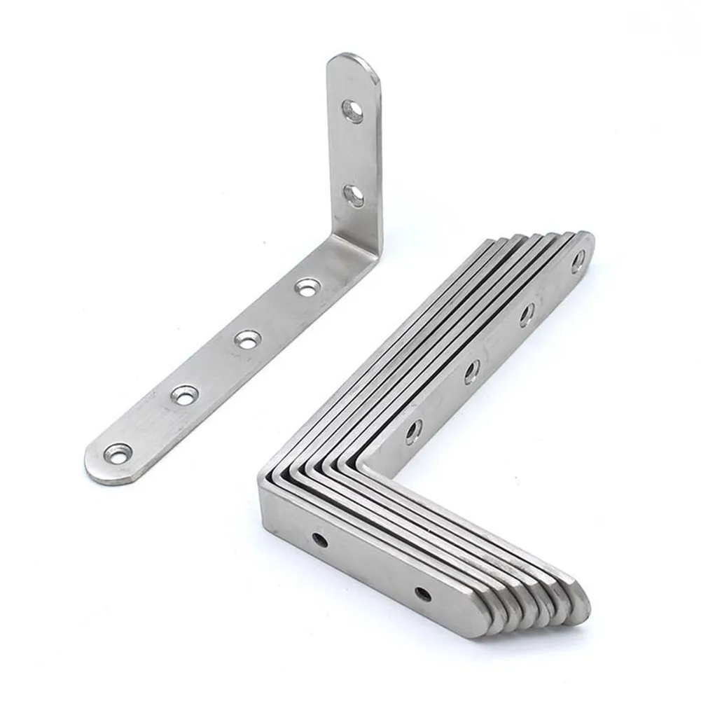 

4/8 Pcs L Bracket Stainless Steel Solid Shelf Support Corner Brace Joint Right Angle Bracket MJJ88