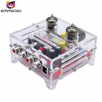 

XH-A201 Fever Grade 6J1 Tube Preamp Amplifier Board HIFI Class A Tone Audio Preamplifier Finished Board With Acylic Case