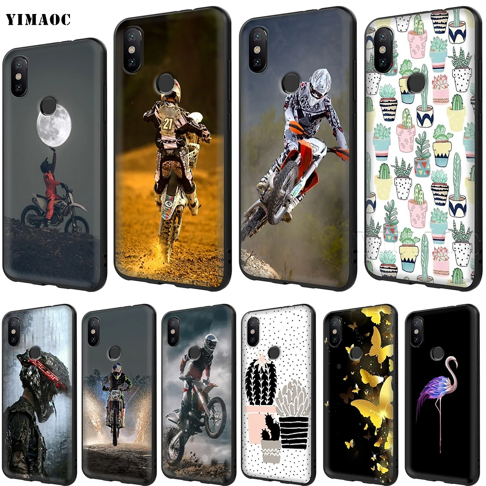 

YIMAOC Motocross Dirt Bikes Soft TPU Case for Xiaomi Redmi mi Note MAX 3 6 6A 7 mi6 mi8 9 se a1 a2 Pro Lite go pocophone f1