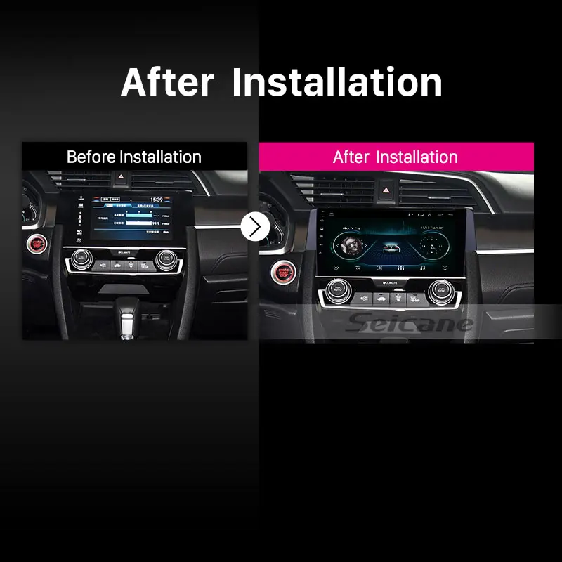 Cheap Seicane Android 8.1 2din Car Radio Stereo Video Player For Honda Civic 2016 support Carplay DVR OBD Rearview camera SWC Wifi 5