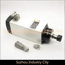 4 кВт с воздушным охлаждением квадратную шпинделя Двигатель для ЧПУ гравировка Фрезерование молоть 220 В AC ER20 88x310 мм 4 шт. подшипники высокой Скорость