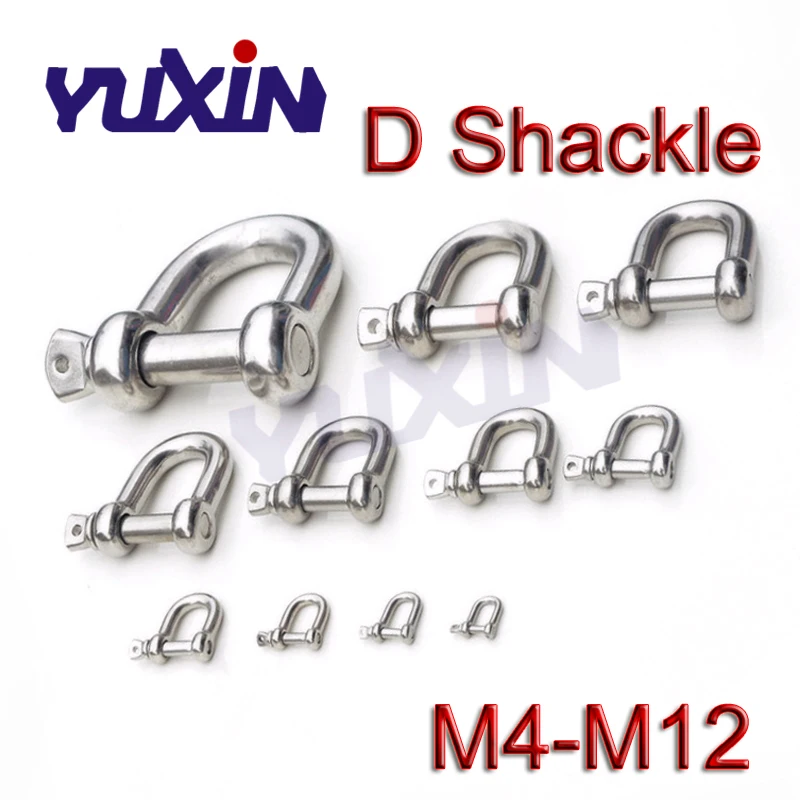 

M4-M12 100% A2 Stainless Steel 304 D-type Dee Shackle , High Quality Antirust D Shackle , SUS 304 M4-M12 Dee Shackle